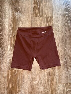 Brown Seamless Athletic Shorts